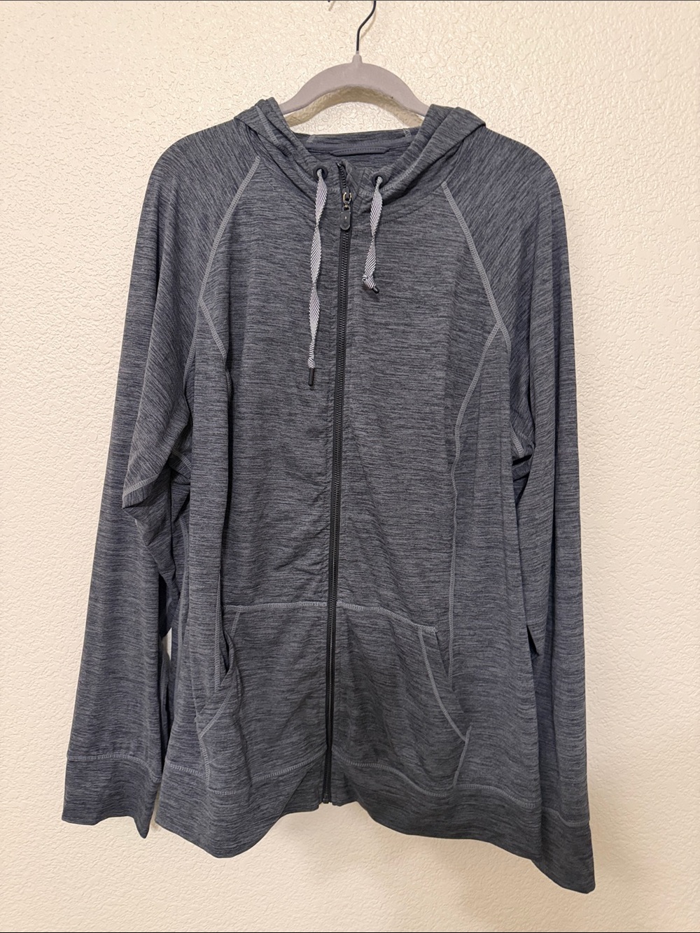 torrid Gray Heather Full-Zip Hooded Sweatshirt